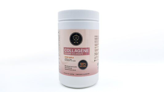 Collagène Poudre Éclatante Arôme Vanille – Beauté Peau, Cheveux & Ongles | 100% Naturel